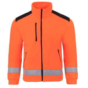 Polar męski odblaskowy Work Wear Fleece Man Prem. Red Fluo