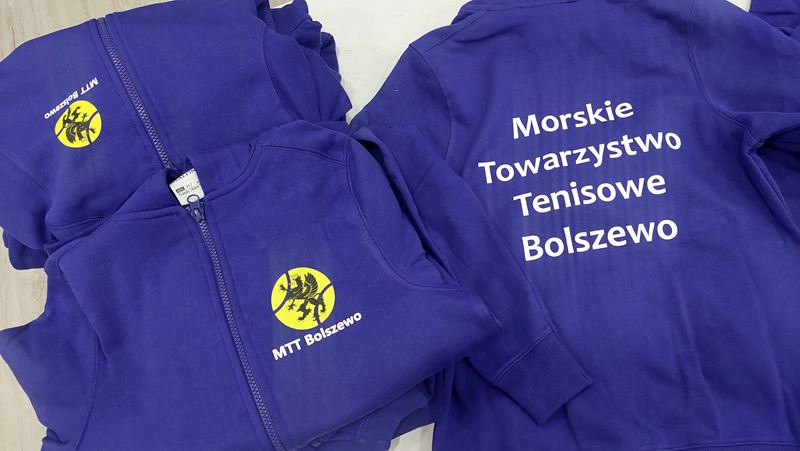 Bluzy Malfini Trendy Zipper z logo Morskiego Towarzystwa Tenisowego Bolszewo