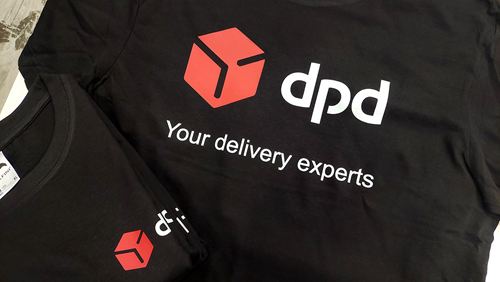 Koszulki z logo DPD - realizacja nadruku