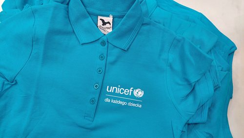 Koszulka polo z nadrukiem DTF UNICEF