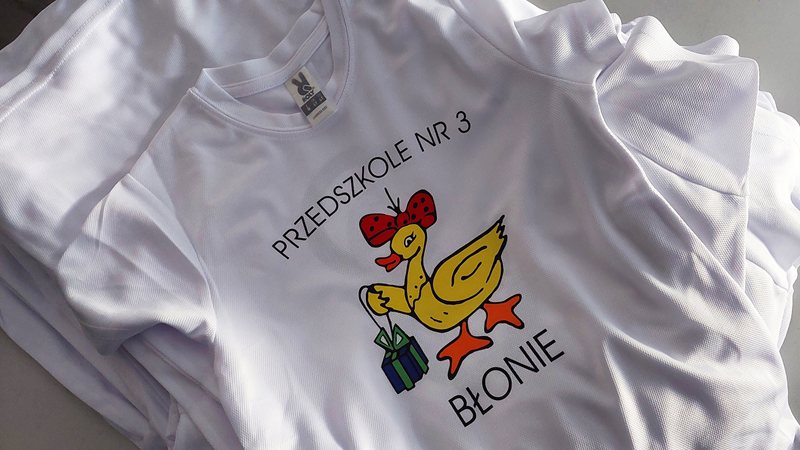 Koszulki sportowe z nadrukiem DTF dla Przedszkola Błonie