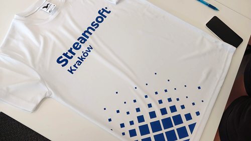Sublimacja na koszulce sportowej Streamsoft Kraków